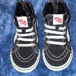 Toddler Vans size 7c black and white